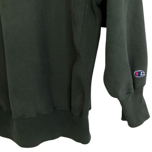 VTG Champion Reverse Weave Sweatshirt Mens Sz XL Crewneck Green Gold Embroidered - Picture 5 of 12